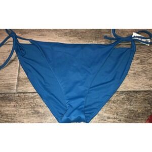 Amazon Essentials Women's Side Tie Bikini Swimsuit Bottom Size Medium Blue
